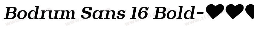 Bodrum Sans 16 Bold字体转换